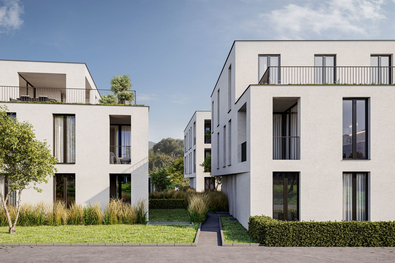 Neue 2-Zimmer-Wohnung mit Terrasse und Tiefgarage in zentraler Lage