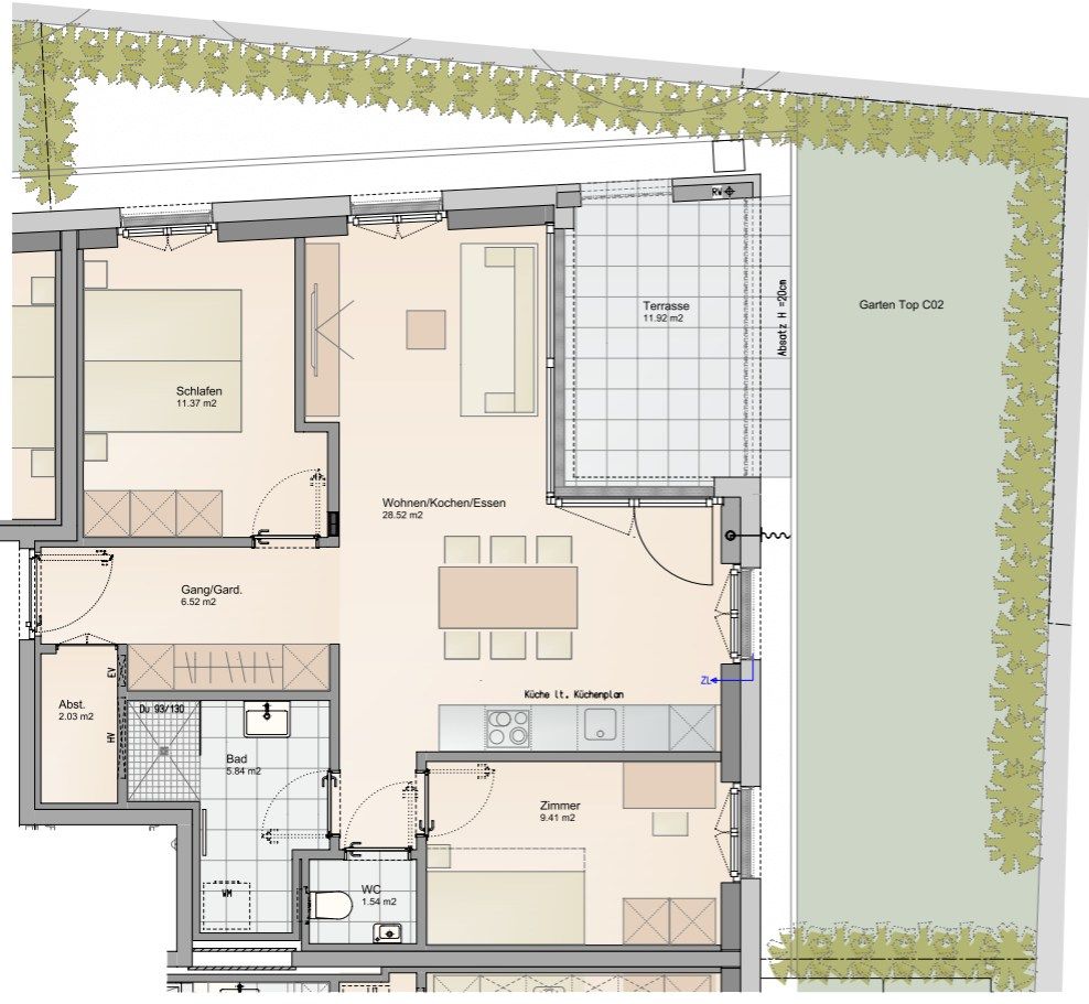 Neu gebaute 3-Zimmer Gartenwohnung – modern, ruhig, zentral – 5